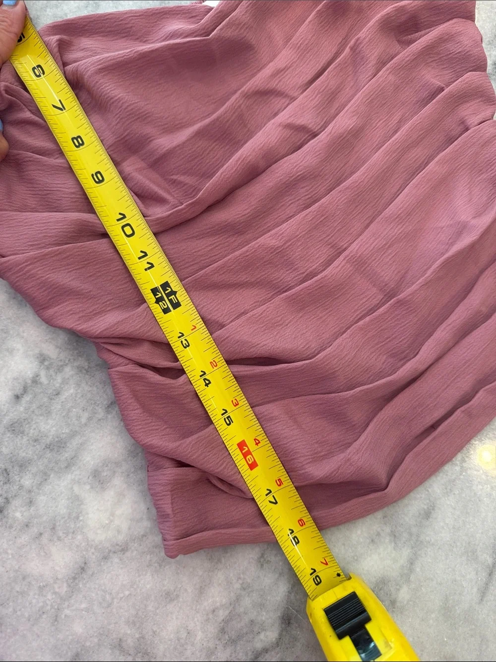 Astr Ruched Square Neck Long Sleeve Top in Mauve Pink